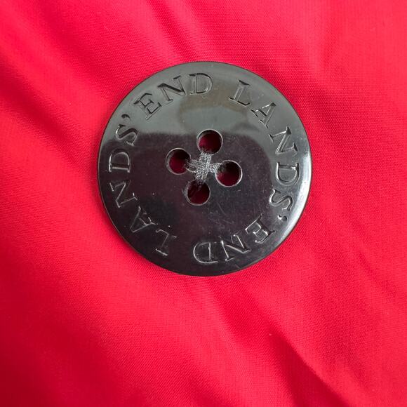 Lands' End Womens Down Feather Puffer Coat Jacket Size M P Winter Outdoor Red - Picture 6 of 9